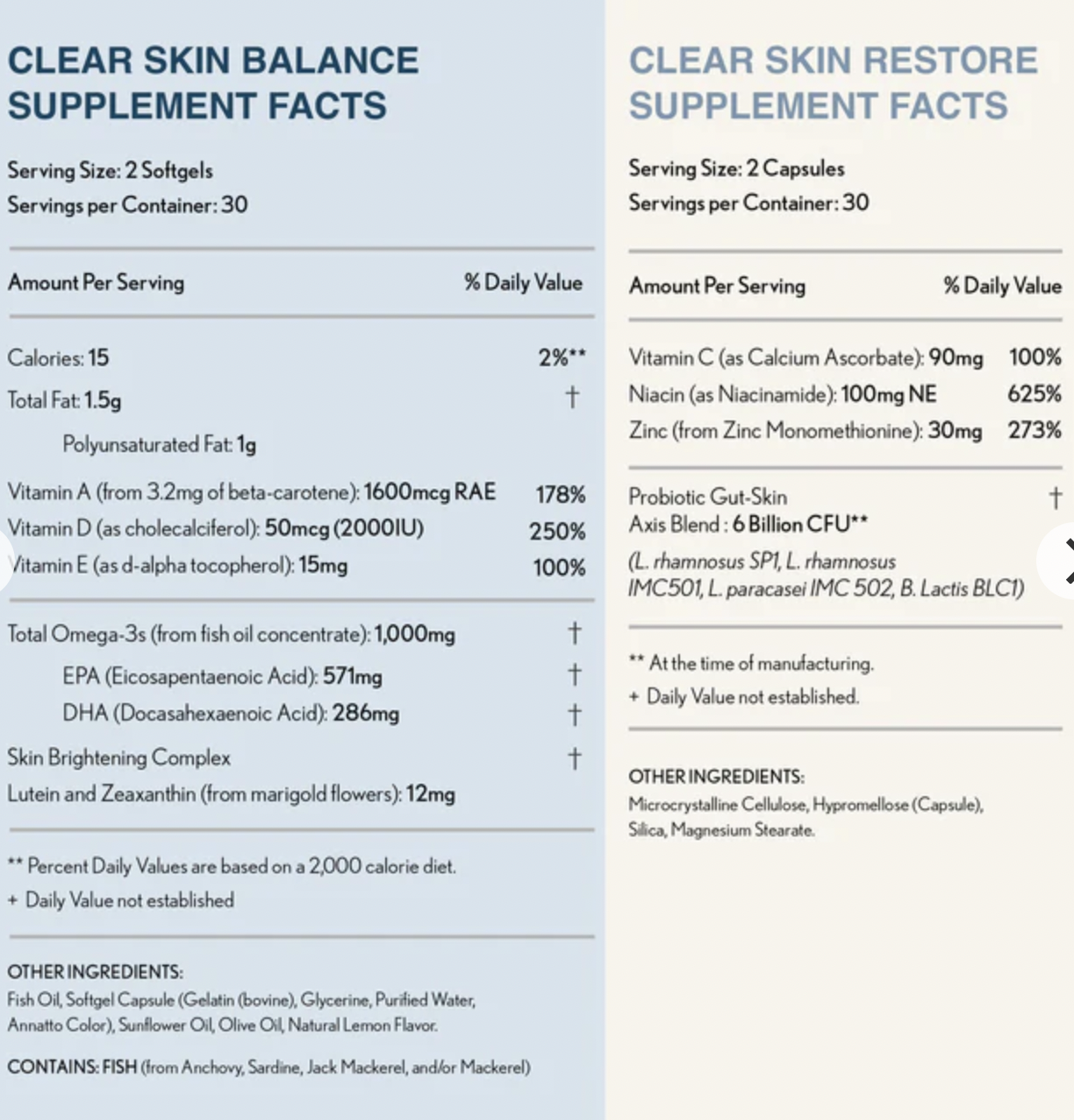 Clear Skin Supplements Duo